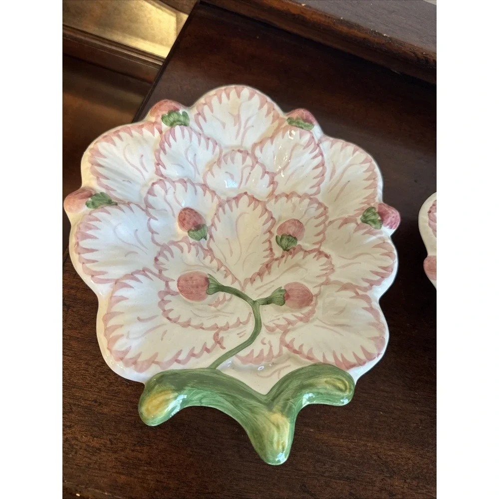 2 - Neuwirth Strawberry Dishes Pair Set